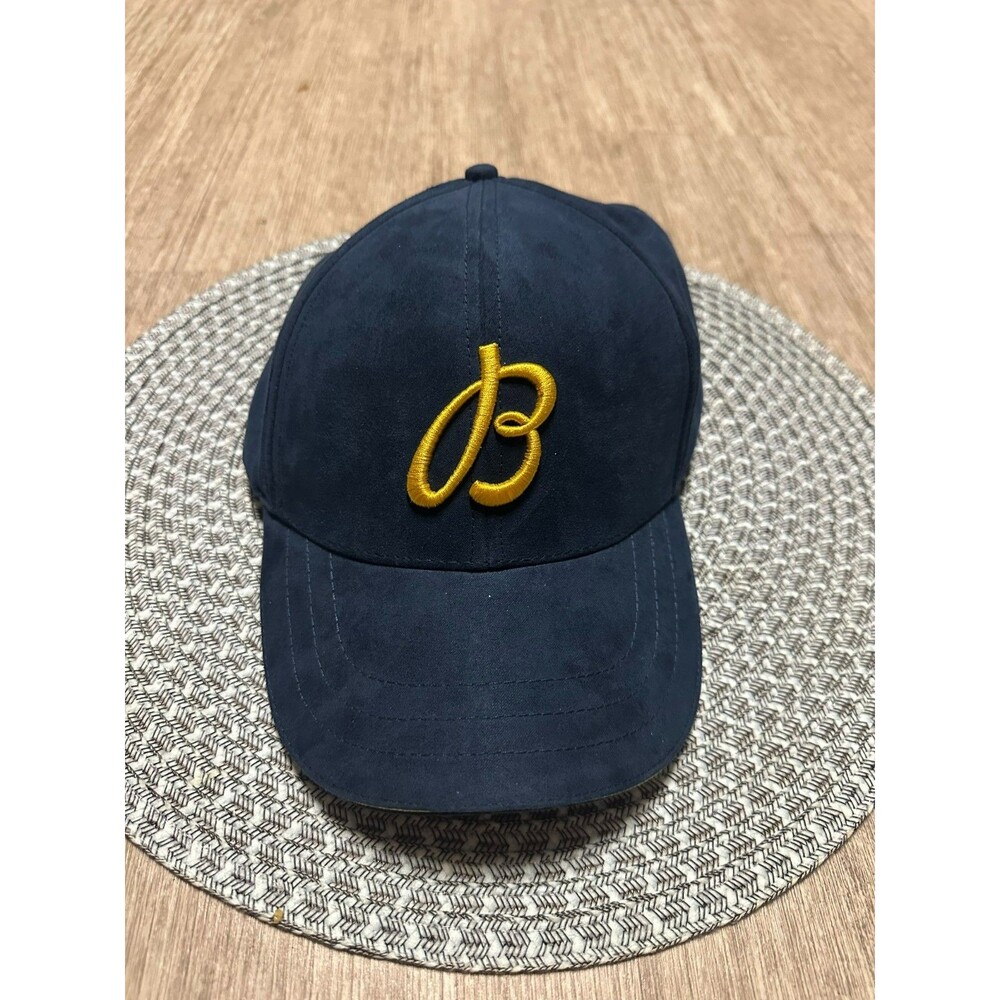 Breitling 1884 Blue Hat Cap Yellow "B" Twill Strapback Buckle Adjustable